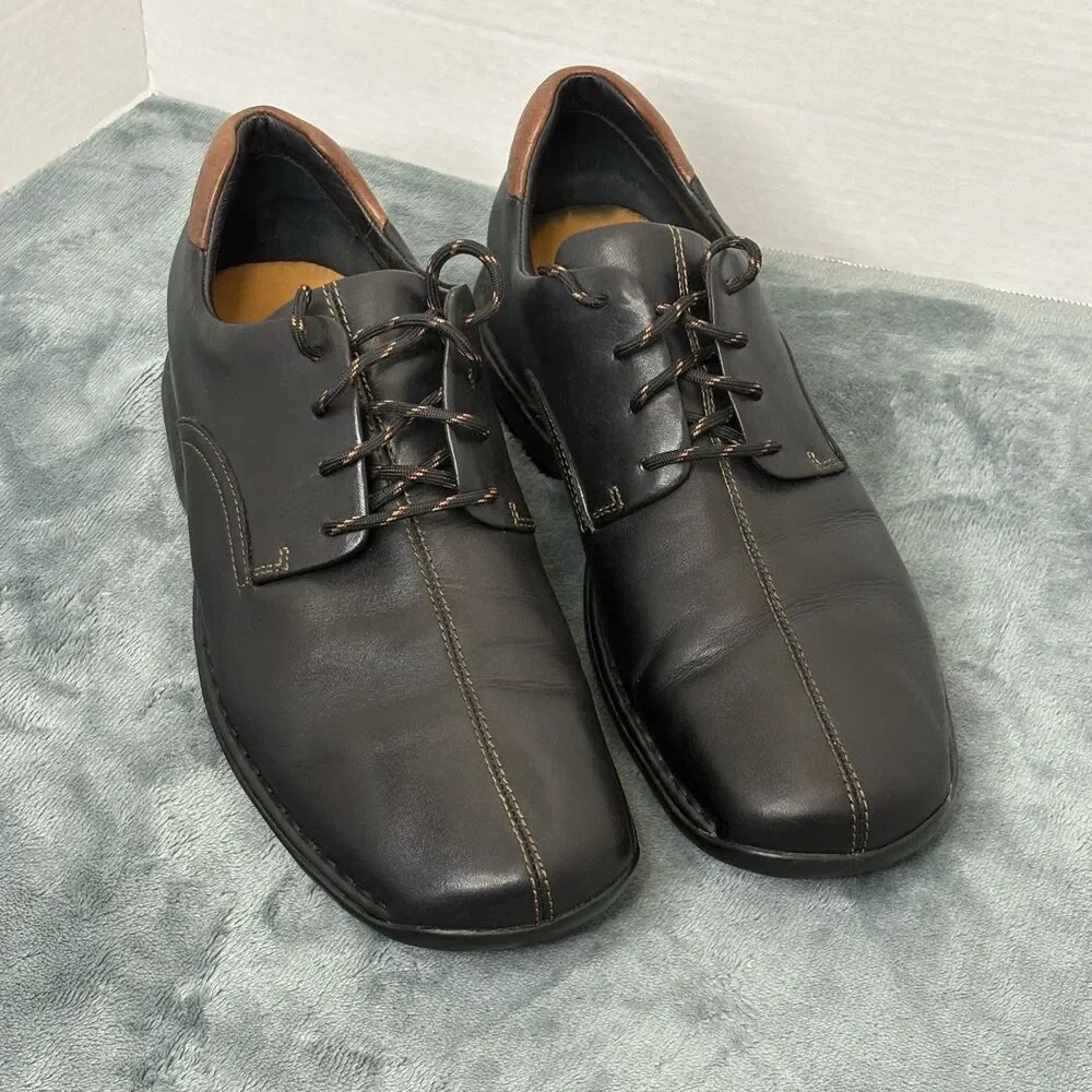 Cole Haan Zeno C07483 Black Leather Split toe Lace Up Oxford Shoes Mens 9 W